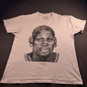 Rodman Apparel Dennis Rodman Bad As I Wanna Be Graphic T-Shirt White Large